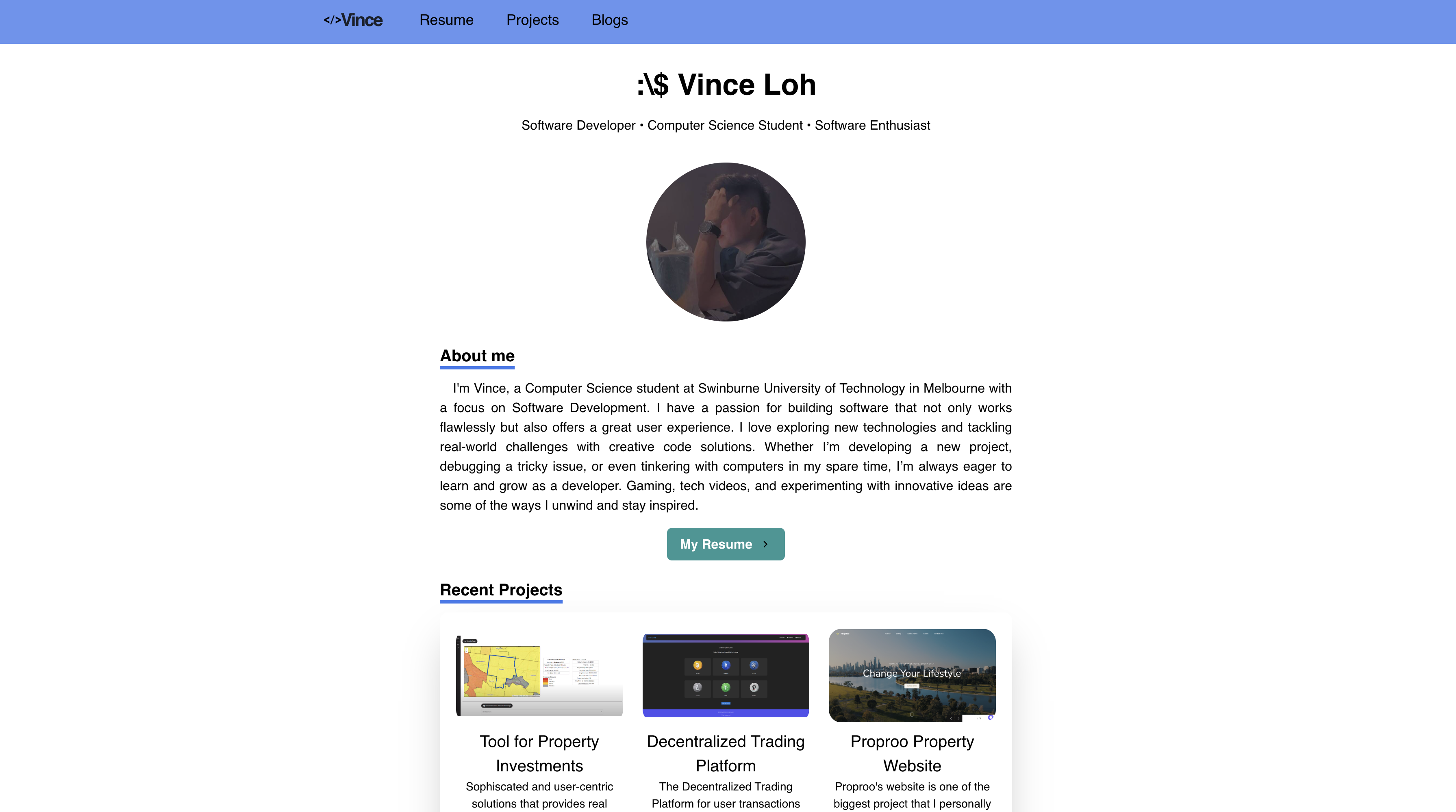 Portfolio Home